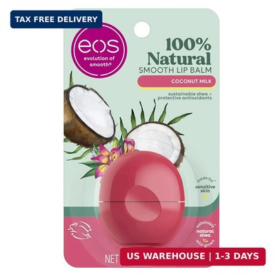 eos 100% Natural Lip Balm - Coconut Milk, All-Day Moisture, Dermatologist Recomm