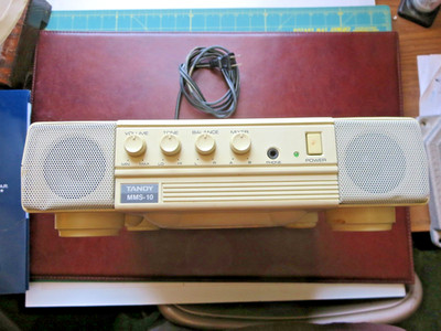 Vintage Tandy MMS-10 Computer Stereo Amp  Speaker System Radio Shack Tested