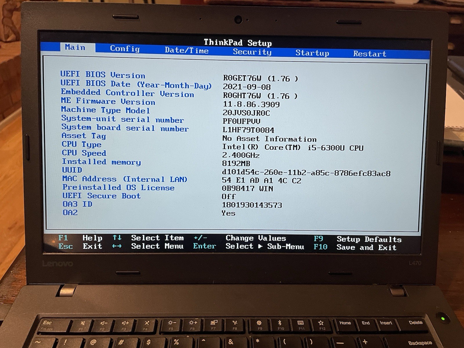 Lenovo ThinkPad L470, 14-Inch Laptop, with Intel Core i5 7th Gen.