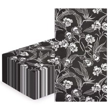 WRAPAHOLIC 50Pcs Gothic 4.3" x 7.9", 50-Count, Halloween - Floral Skull
