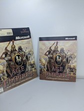 Microsoft Age of Empires PC 1997 Big Box + Manual NO CD Vintage Windows Game