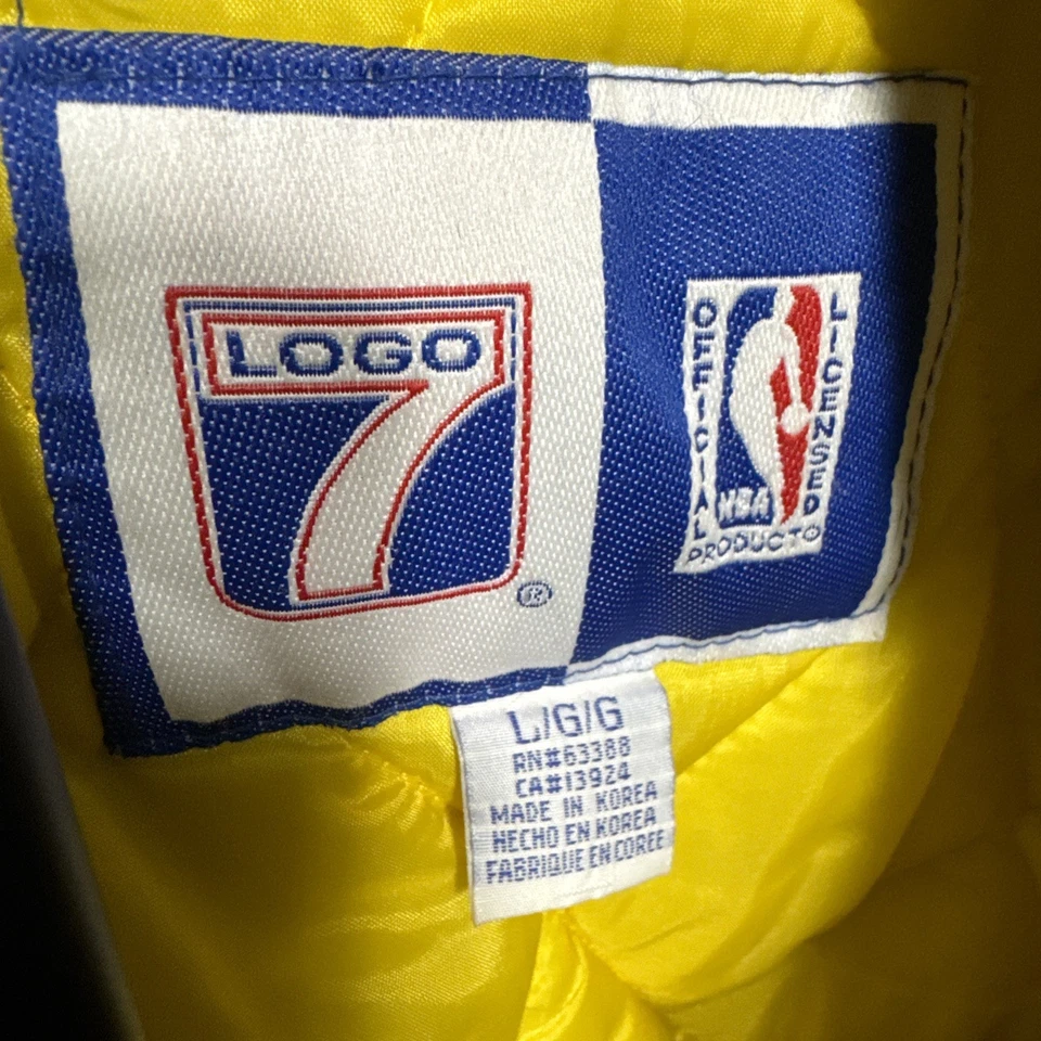 De colección Indiana Pacers X Logo 7 x NBA Grande Acolchado Puffer Hecho en Corea Foto 3 de 4
