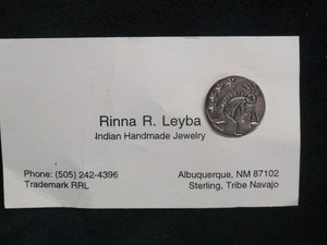 Vintage Sterling Silver KOKOPELLI PIN or EARRING Navajo Artisan Rinna R. Leyba