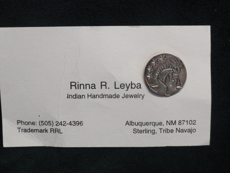 Vintage Sterling Silver KOKOPELLI PIN or EARRING Navajo Artisan Rinna R. Leyba