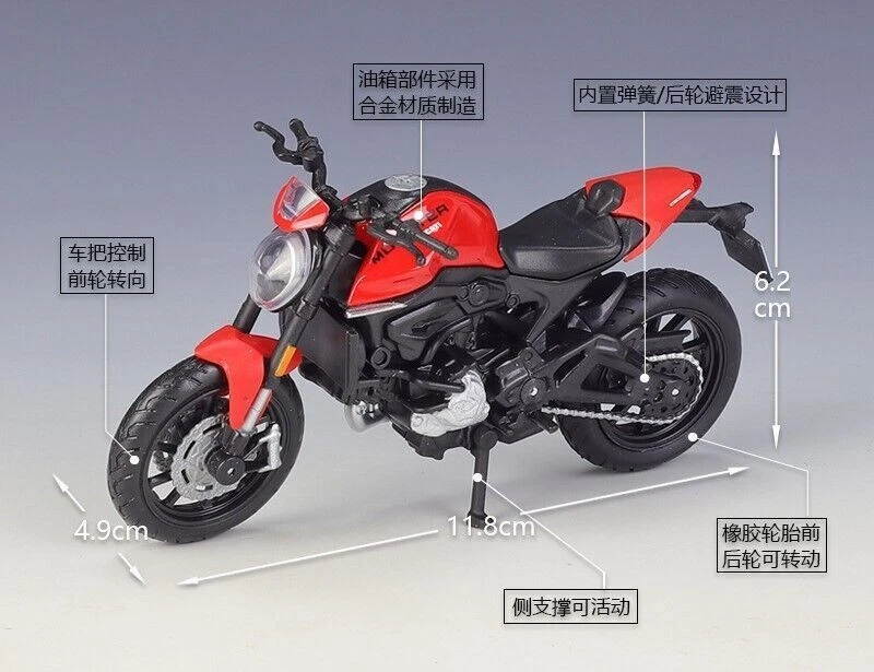 1:18 Maisto 2021 Ducati Monster+ Motorcycle Bike Model New In Box - Image 2 of 4