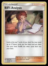 Pokemon Cards Bill's Analysis 133/181 Team Up Sun & Moon Holo Rare NM