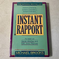Instant Rapport Paperback Book by Michael Brooks Charisma - Chemistry - Intimacy