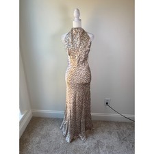 Victoria's Secret Silk Leopard Print High Neck Maxi Slip Dress Y2K 90s Coquette