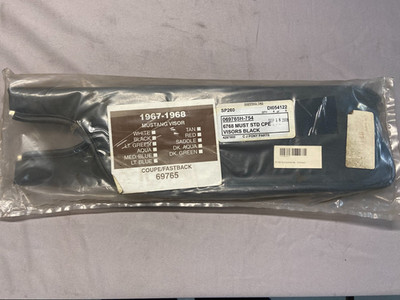 1967-68 Ford Mustang Coupe, Fastback Sonnenblende Schwarz Paar 69765
