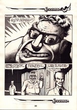 1986 Aircel Comics SAMURAI #8 page 20 Barry Blair NIGHTWYND Comic Art DR. ARKOFF