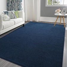 Pettop 4x6 ft Navy Blue Area Rugs for Bedroom Living Room, Washable Memory