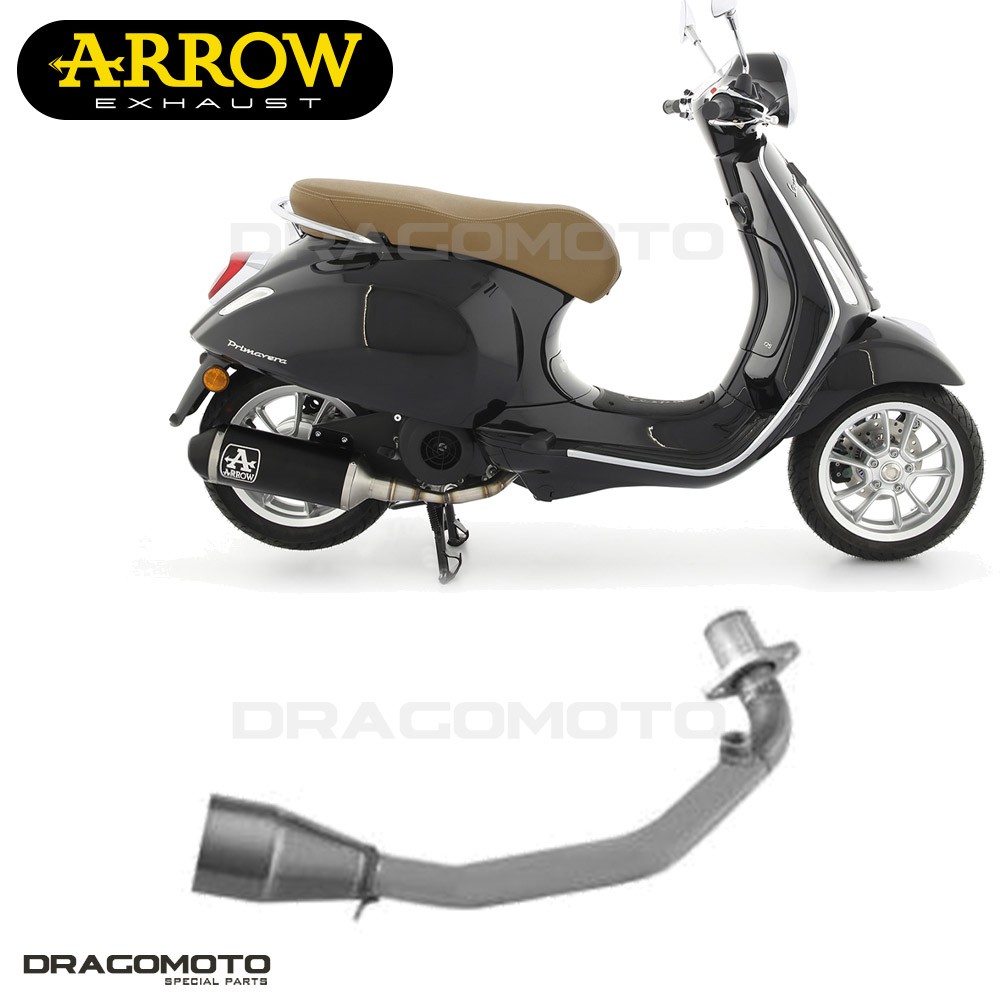 Collecteur Piaggio Vespa Primavera 125 en inox Arrow RC pour modèles 2021-2022