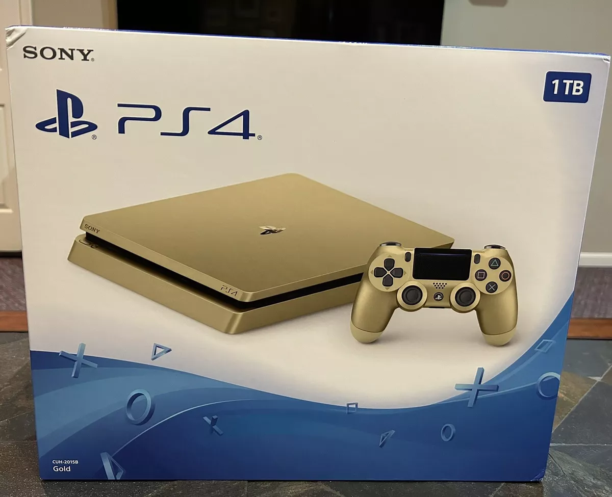 Match Vedholdende begynde NEW USA Sony PlayStation 4 (PS4) Slim Gold Limited Edition 1TB Console-  Sealed | eBay