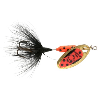Worden's    Original   Rooster Tail  RT 204    Flame  Dalmation / Tuxedo Blade