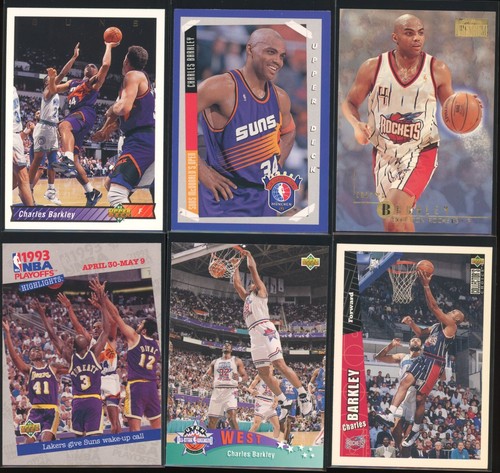 Charles Barkley 6 Card Lot Suns Rockets Round Mound of Rebound