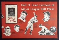 1947 Gene Mack's Hall Of Fame Cartoons Of Major League Ball Parks Baseball Book