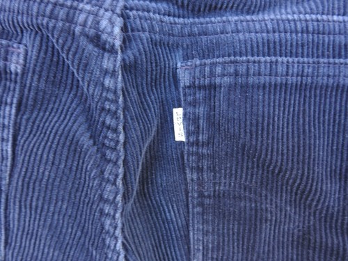 Vintage 80s LEVIS 631 Corduroy Pants Cord Blue Hippie Boho Jeans W29 L29 - Picture 8 of 10
