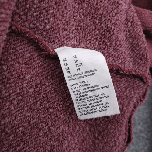 American Eagle Hoodie Womens XS Extra Small Red Long Sleeve Fleece Drawstring - Picture 7 of 12