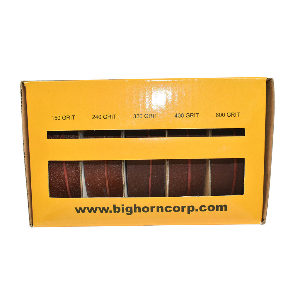 Big Horn 4-Roll Abrasive Multipack – 1" X 20' Rolls, 150/240/320/400 Grit, Cloth Backed