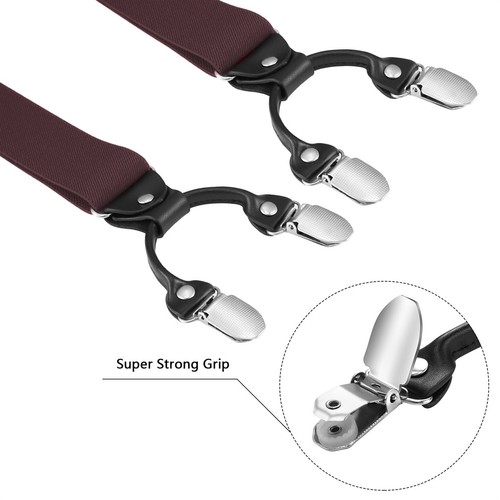 Buyless Fashion 2 Pack Suspender Men - 48" Adjustable Straps 1 1/4" - X Shape - Picture 58 of 90