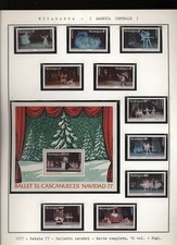 Nicaragua 1977 Christmas Series Cpl And BF New Full Gum MNH T717