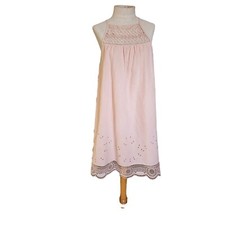 Gap Linen dress size Small lace detail ballerina pink