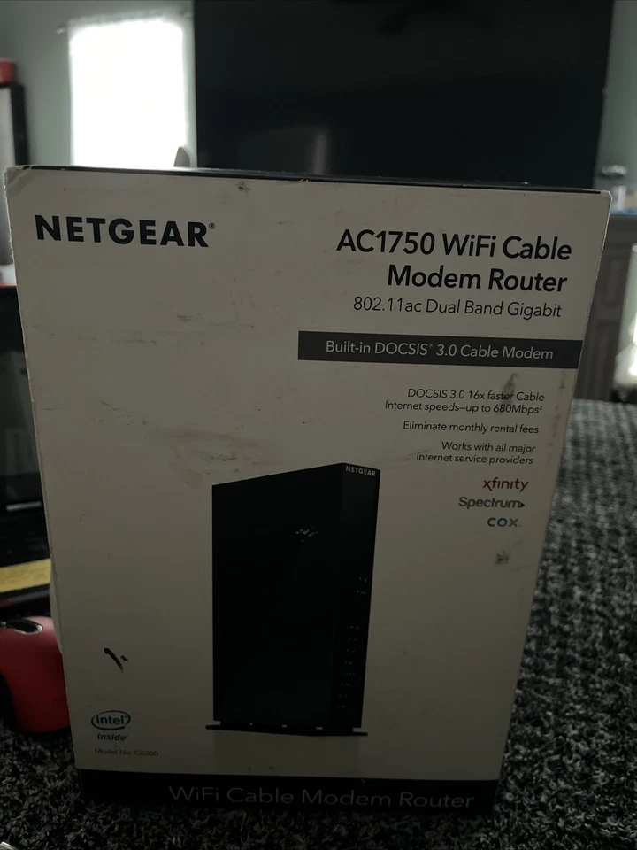 NETGEAR AC1750 C6300 Wi-Fi DOCSIS 3.0 Cable Modem Router - Image 2 of 3