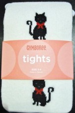 NWT GYMBOREE Girls Glamor Kitty Tights Size 3-4 NEW