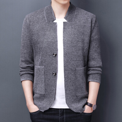Herren Strick Cardigan Mantel Jacke Tops Pullover Sweater Outwear Freizeit Strickwaren Basic