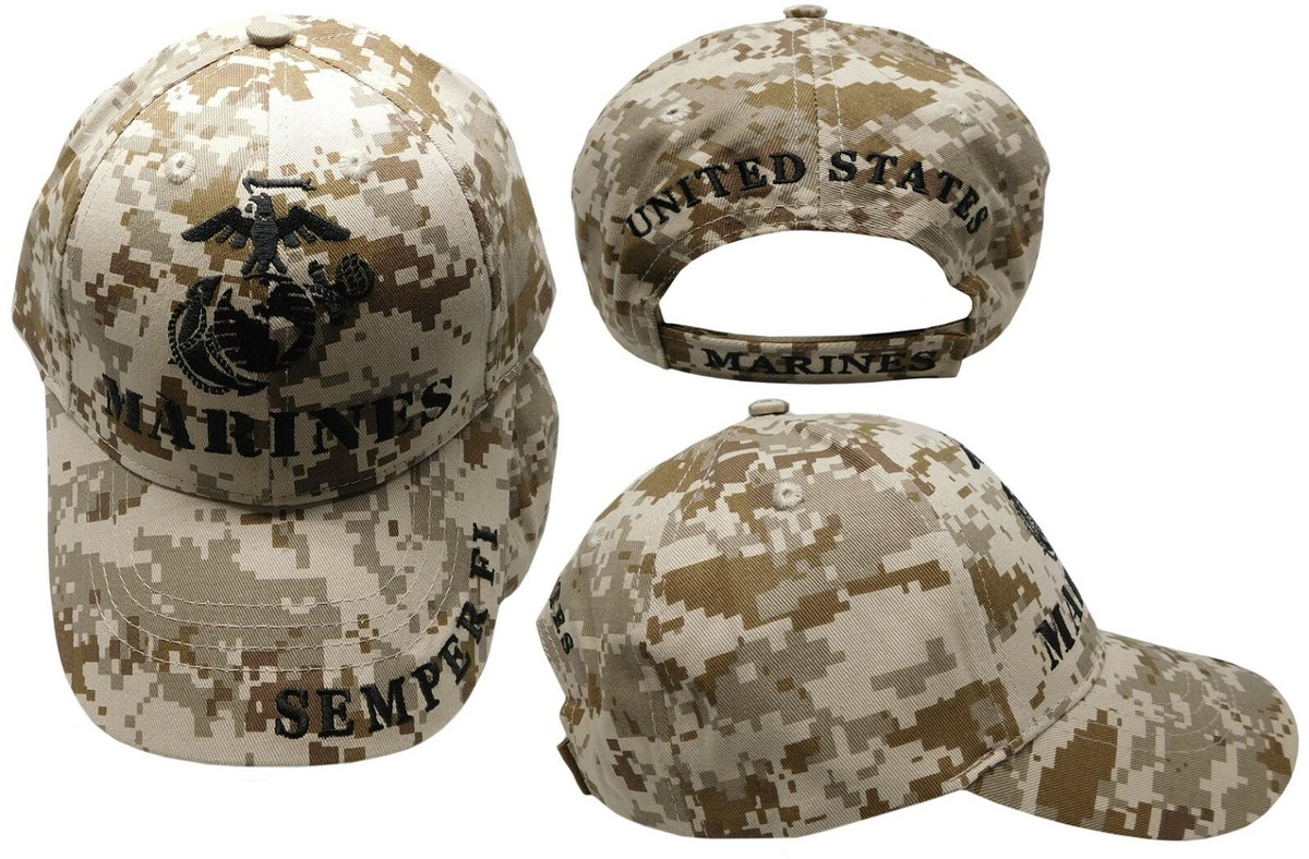 US Marine Pixel Camouflage Baseball Cap Hat Embroidered Cotton
