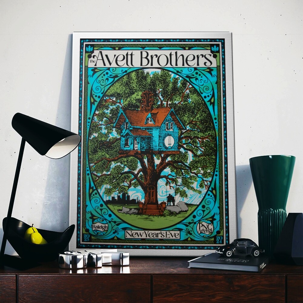 Raleigh NC Avett Brothers NYE 2023-2024 Concert PNC Arena Poster