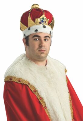RUBIE'S DELUX ROYAL KINGS VELVET & CLOTH CROWN