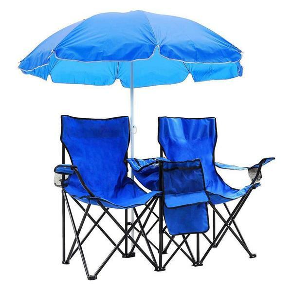 folding lawn chair with umbrella
