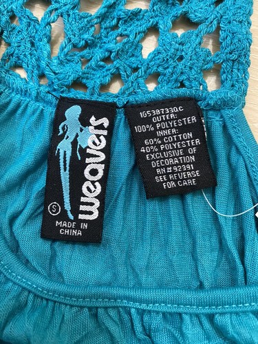 Womens Weavers Brand Spaghetti Strap Tank Top Small NWT Green - Picture 4 of 5