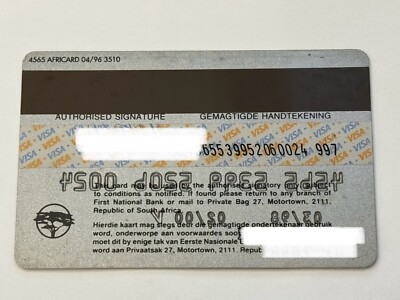 first national bank business edition credit card First National Bank Visa Credit Card▪️South Africa▪️Business Card▪️2000 Exp