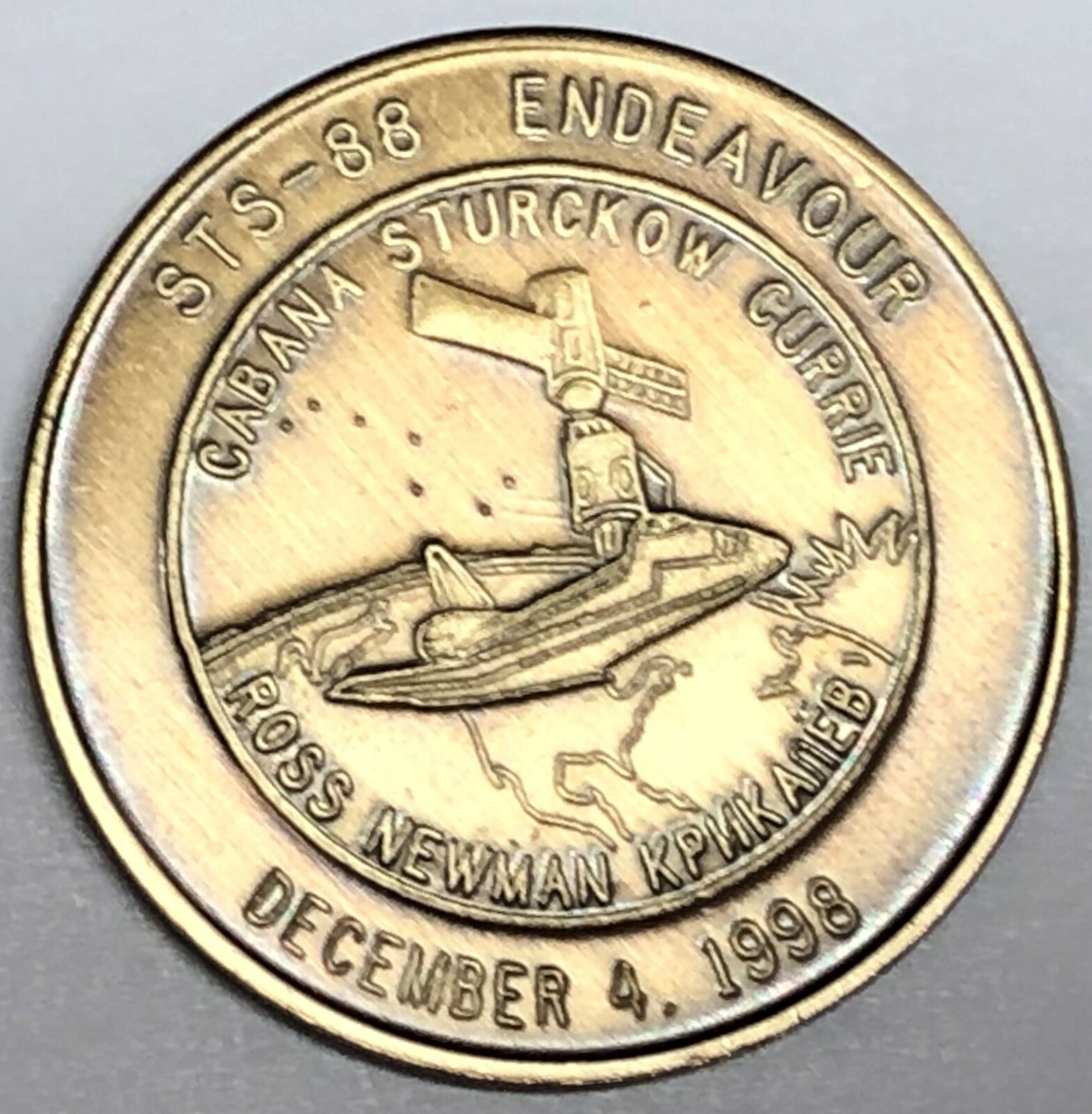 N088 NASA SPACE SHUTTLE COIN / MEDAL, ENDEAVOUR, STS88 eBay