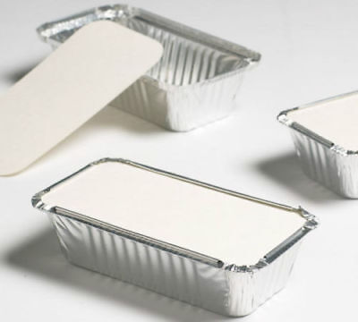 ALUMINIUM FOIL FOOD CONTAINERS+LIDS x 100 No.2 PERFECT FOR HOME AND TAKEAWAY USE