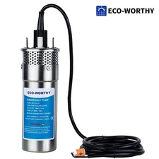 12V DC Submersible Deep Well Pump 3.2GPM 230ft for Irrigation ‎Stainless Steel