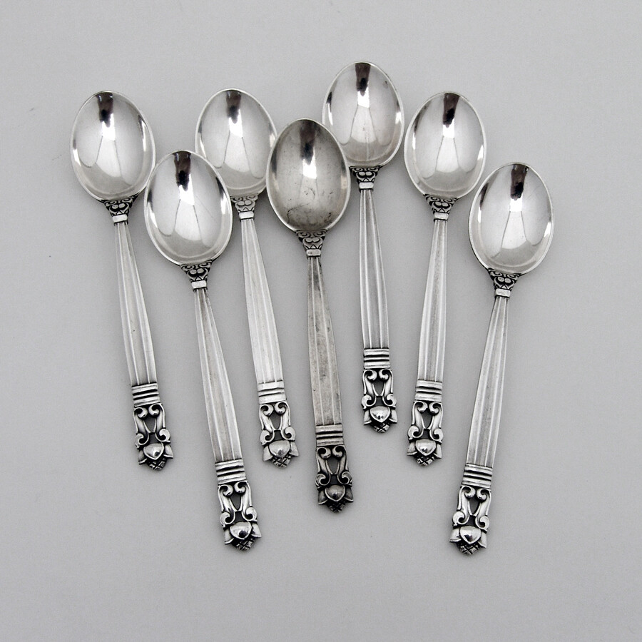sterling silver刻印銀製カトラリーセット505g