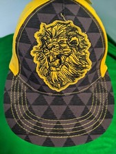 Lion King Hat Boys Yellow Gray Snap Back Flat Bill Black Disney Cotton New