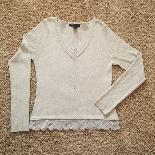 August Silk Sweater Women's Large 