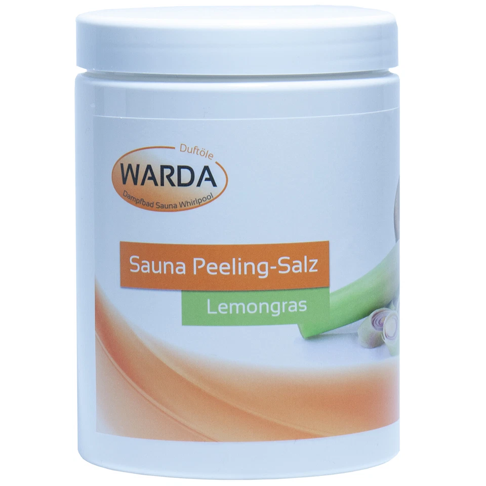 Warda Sauna Dusch und Peelingsalz, 1 Kilo Lemongras