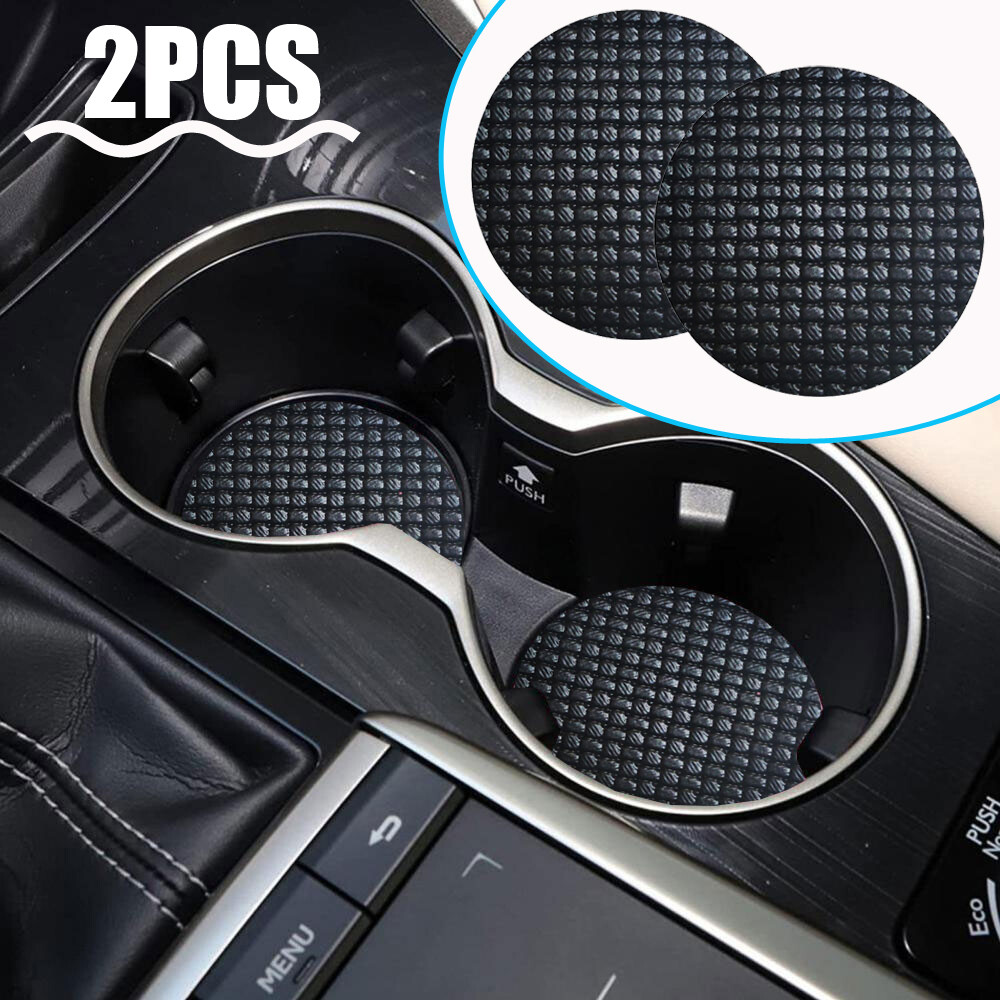 Car Cup Holder Anti Slip Insert Coasters Pad Mat Auto Interior Accessories Black
