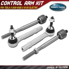 4Pcs Outer & Inner Side Tie Rod End for Tesla X 2016-2022 S 2016-2020 ELECTRIC