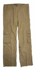 Vintage Y2K Womens 8 Baggy Distressed Cargo Pocket Chino Pants Skater Hip Hop