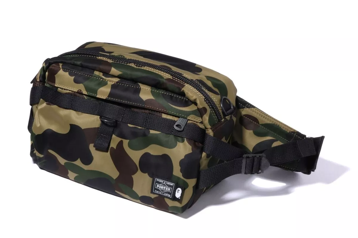 A Bathing Ape x Porter Jacquard Camo Waist Bag A Bathing Ape