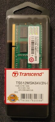 4GB SODIMM RAM Transcend DDR3 1333 TS512MSK64V3N-I