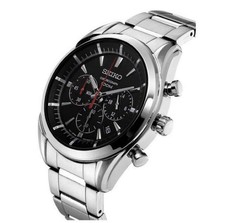Seiko Men's Black Watch - SSB089 for sale online | eBay