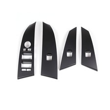 Fits 2004-07 Bmw 545i 550i E60 Matte Black Window Lift Switch Accent Trim Cover