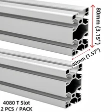2PC 4080 Aluminum T-Slot Rail 2000mm (78.74") - Heavy Duty for CNC/3D Printer